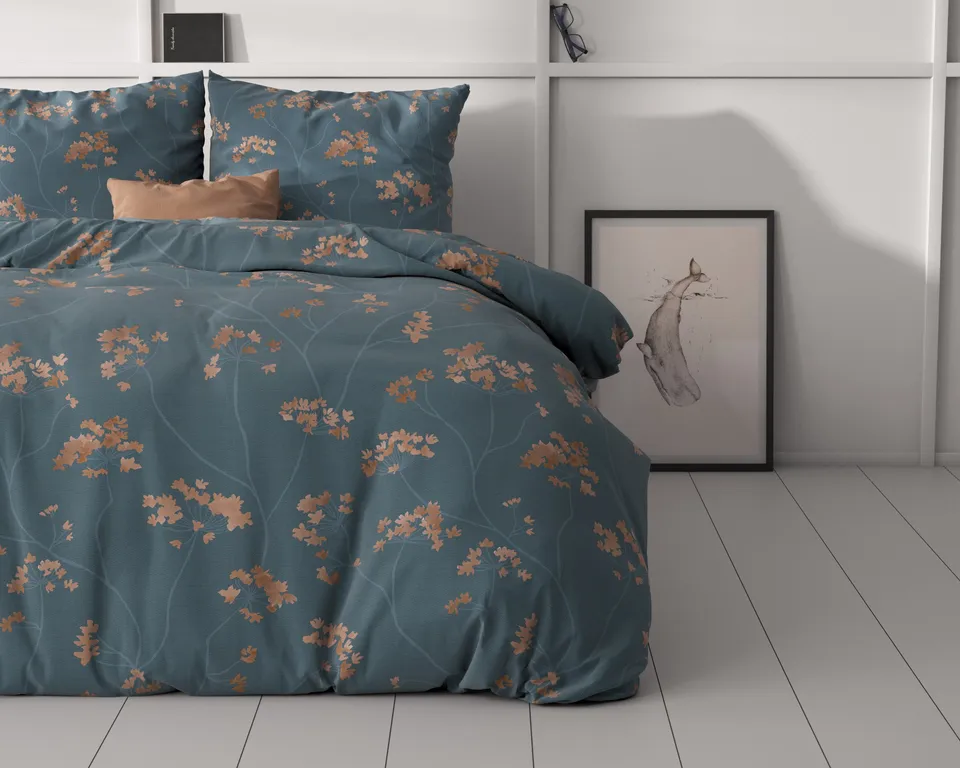 NordDream Classy Gia pussilakana 240x220 sininen mikrokuid