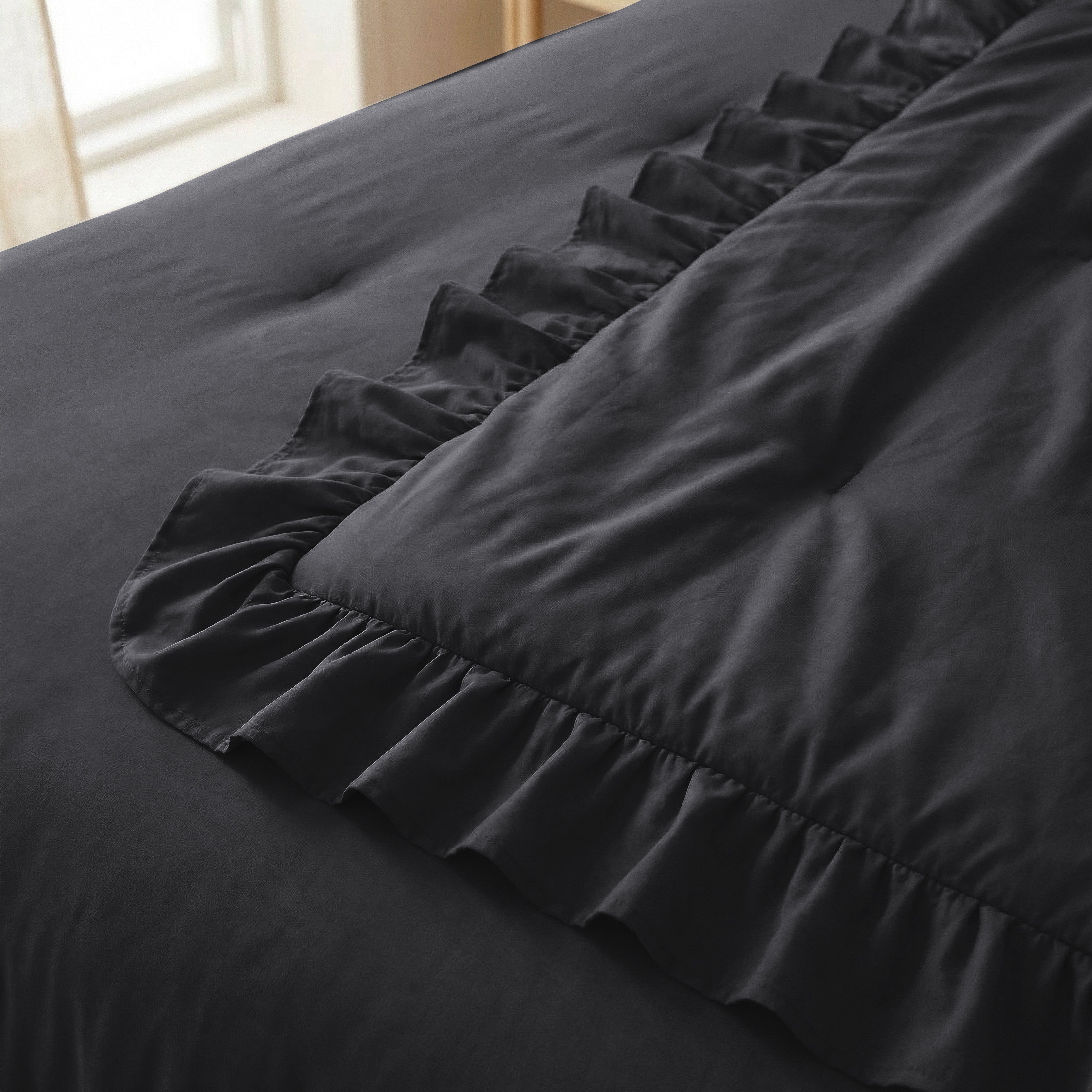 NordDream Lazy Ruffles peitto 140x200 antrasiitti pussiton