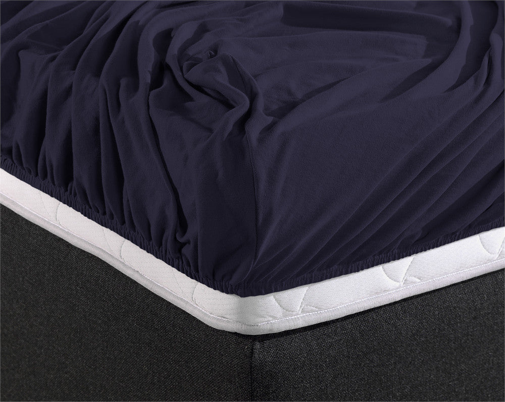 NordDream Jersey muotoonommeltu lakana navy 140x200/220 cm