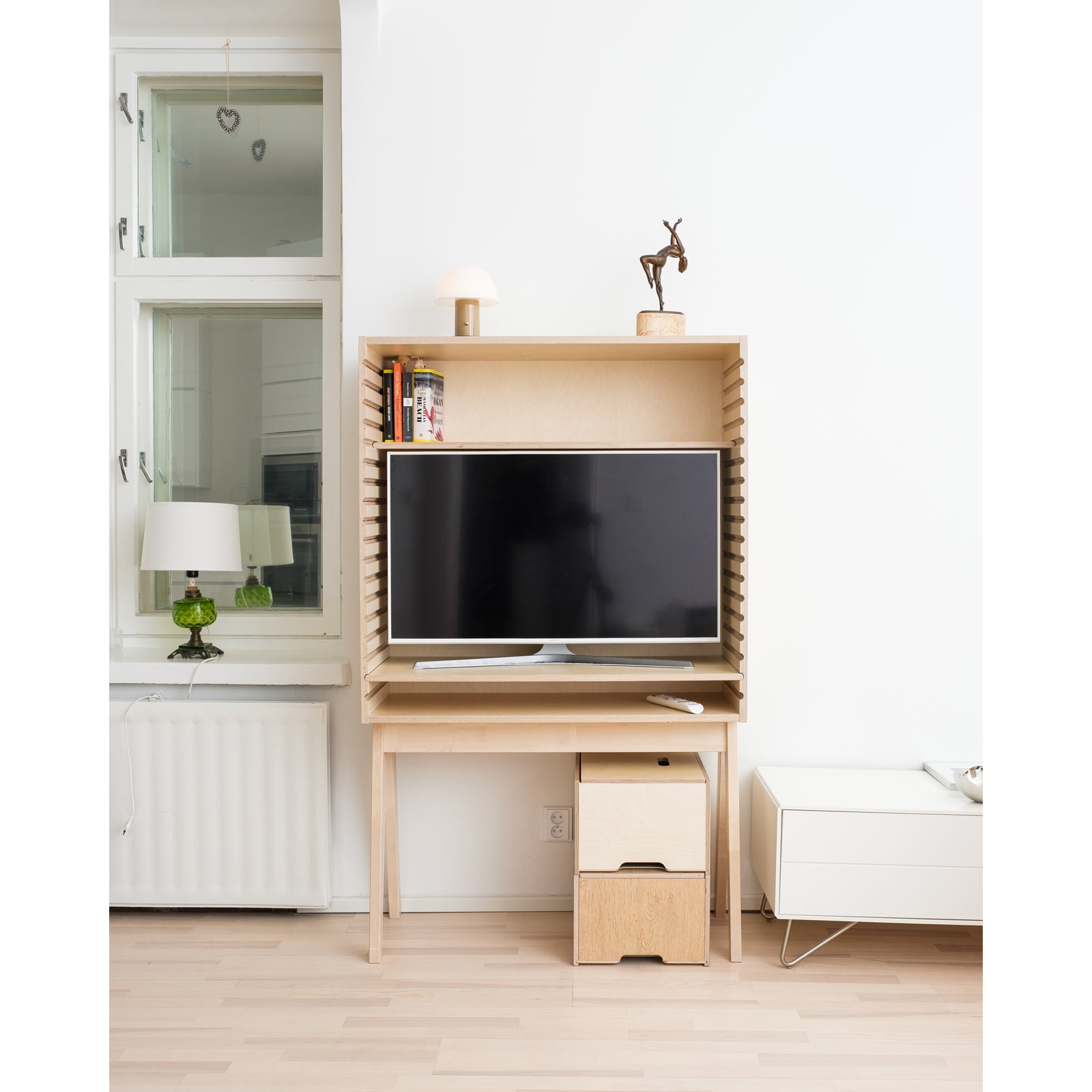 Hima Boksi säilytyslaatikko Brilliant White koivuvaneri