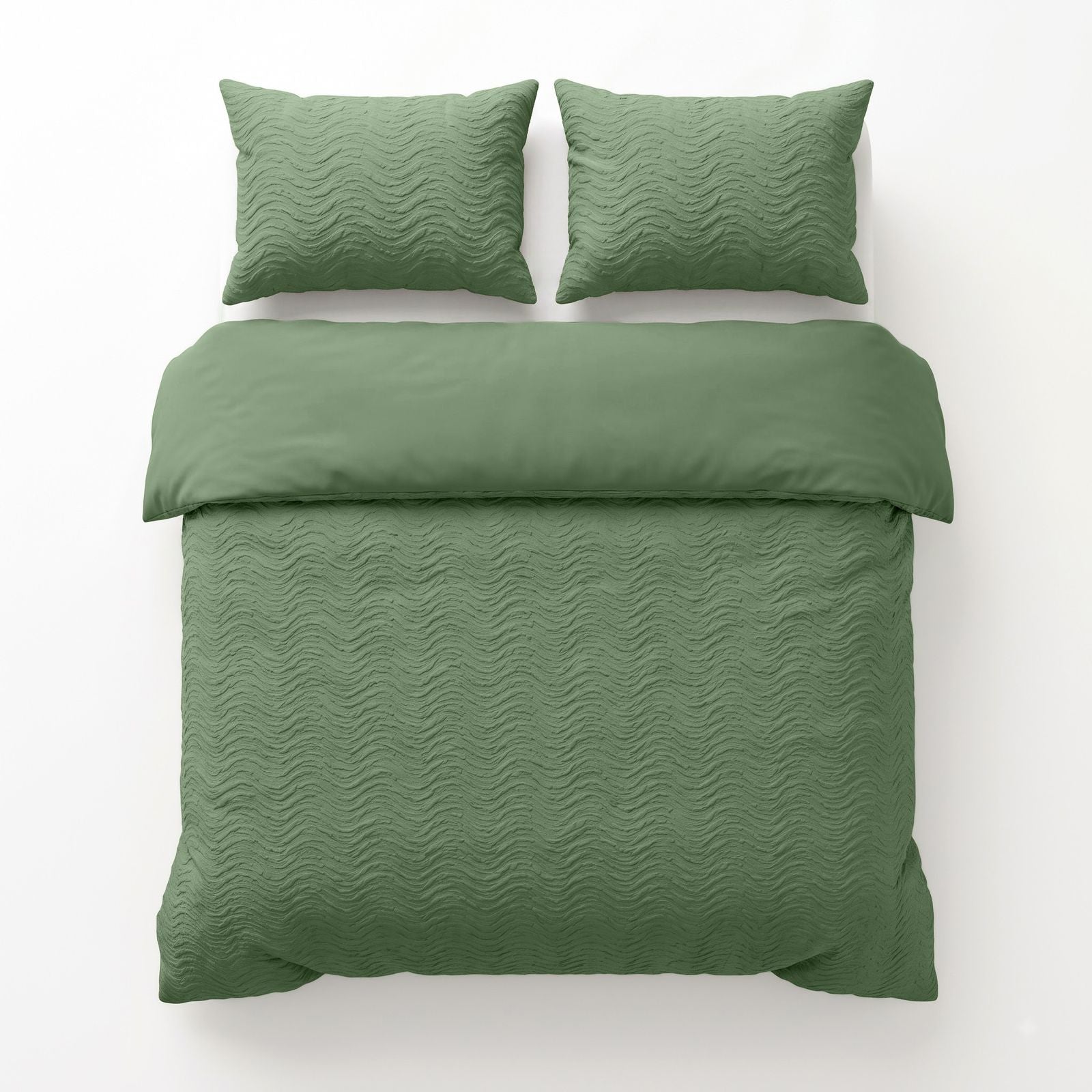 NordDream Embossed Curve pussilakana Vihreä 140x200/220 kohokuvio
