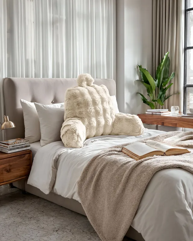 NordDream Pompom lukutyyny 34x50 beige tekoturkis
