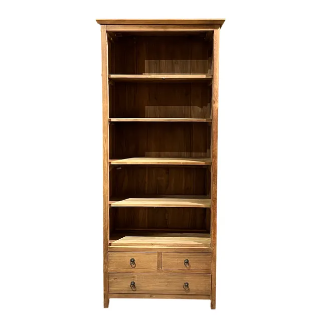 Sasus Citta kirjahylly kierrätystiikki 86x43x200 cm 3 laatikkoa
