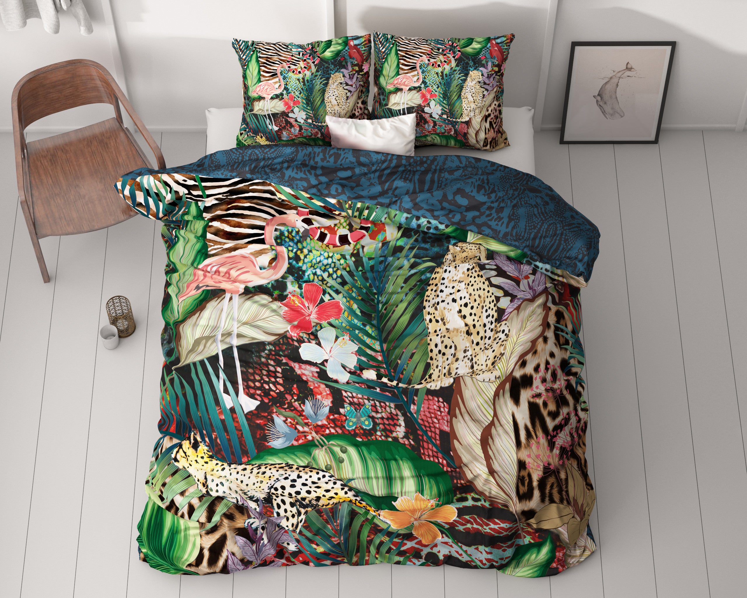 NordDream Satijn Tiago pussilakanasetti 200x200/220 monivärinen