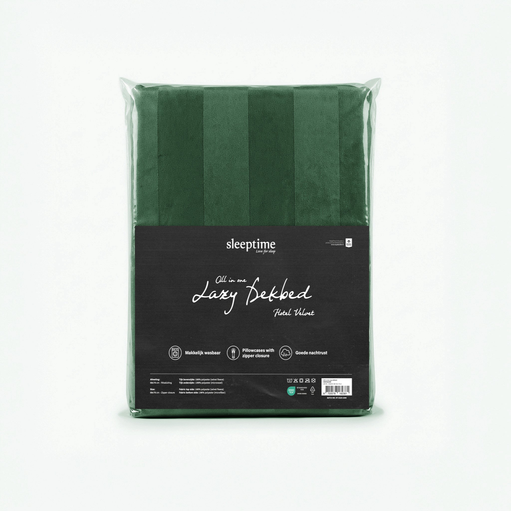 NordDream Lazy Hotel Velvet tyynyliina 60x70 tummanvihreä 2-pack