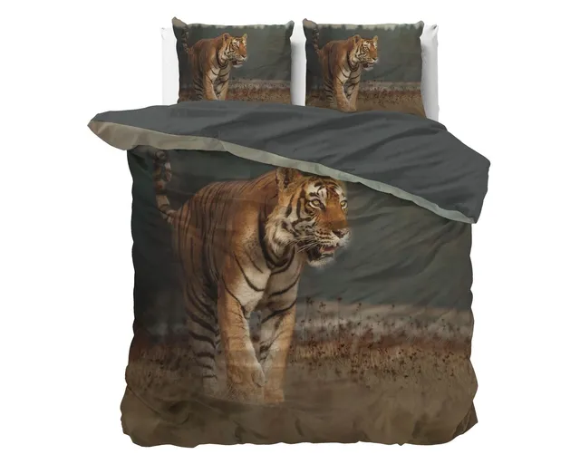 NordDream Essentials pussilakana tiger taupe kuvioitu