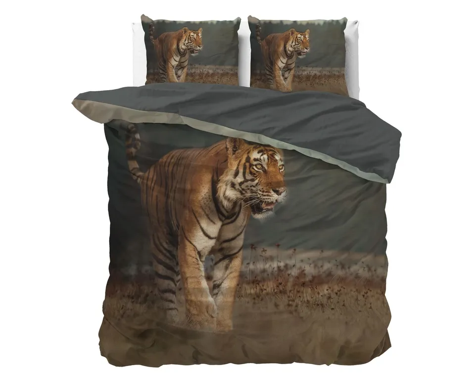 NordDream Essentials pussilakana tiger taupe kuvioitu