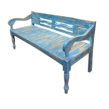 Sasus Vintage sohva tiikki antiikkisininen 175x67x87 cm