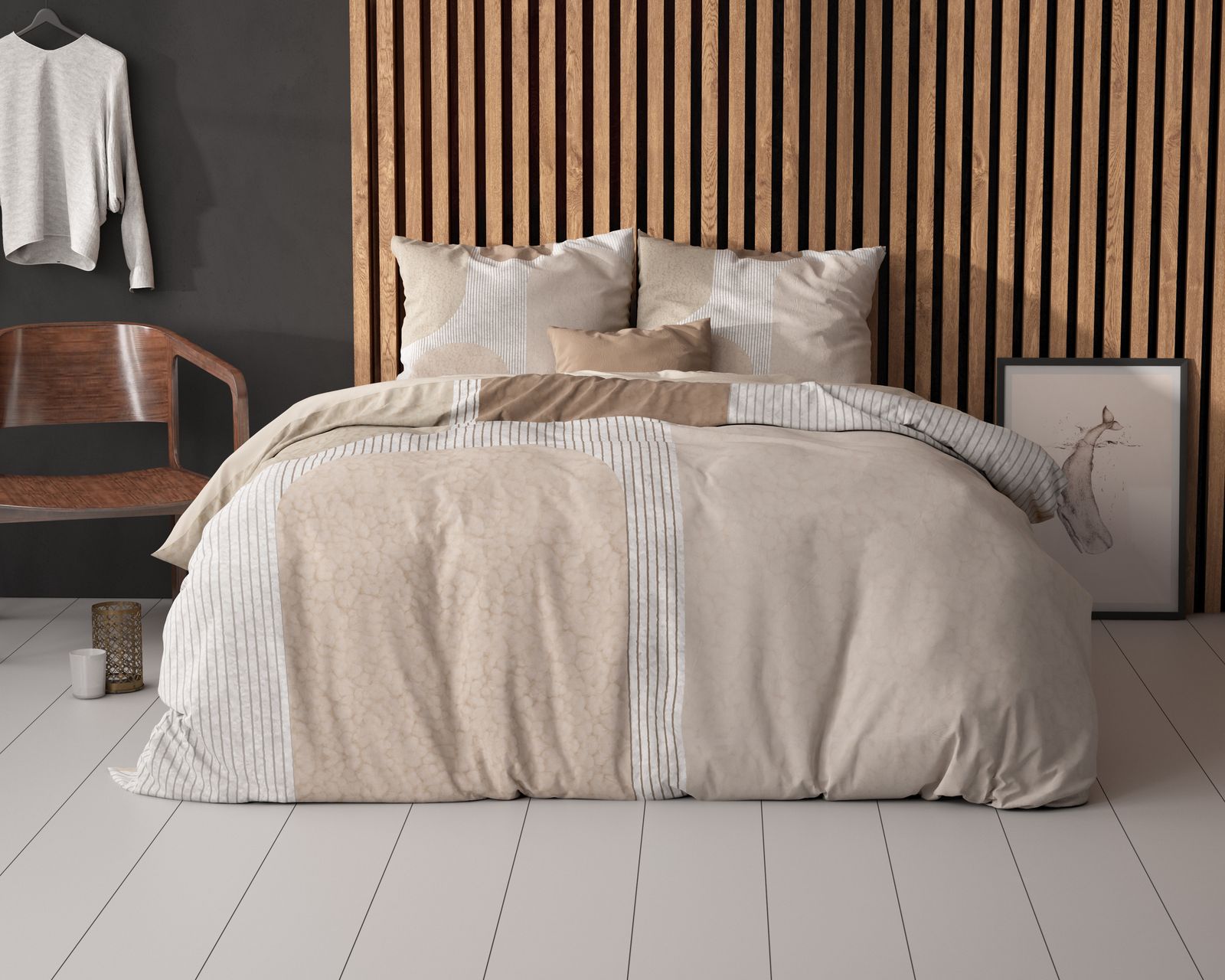 NordDream Essentials Teddy pussilakana kerma 200x200/220 printti