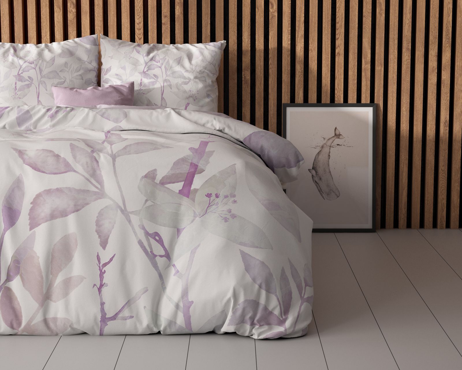 NordDream Essentials Water Leaves pussilakana 200x200cm valk