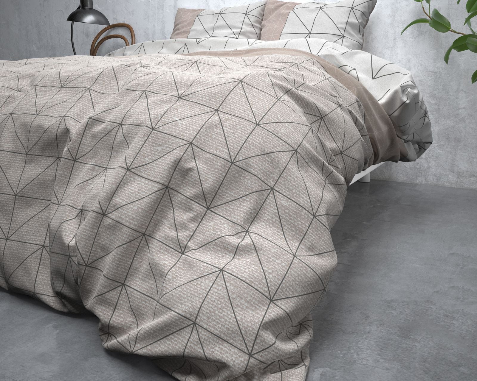 NordDream Flanel pussilakana Gino Taupe flanelli 150 gsm