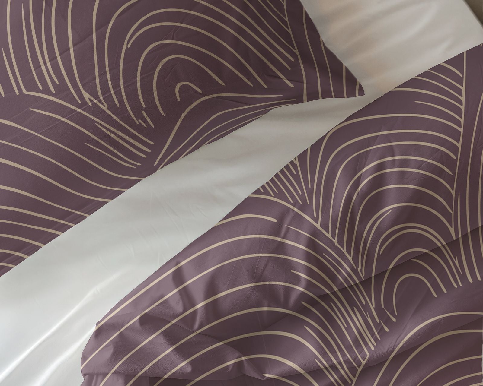 NordDream Pure Dreamscape Paars pussilakana 140x200/220 puuvilla