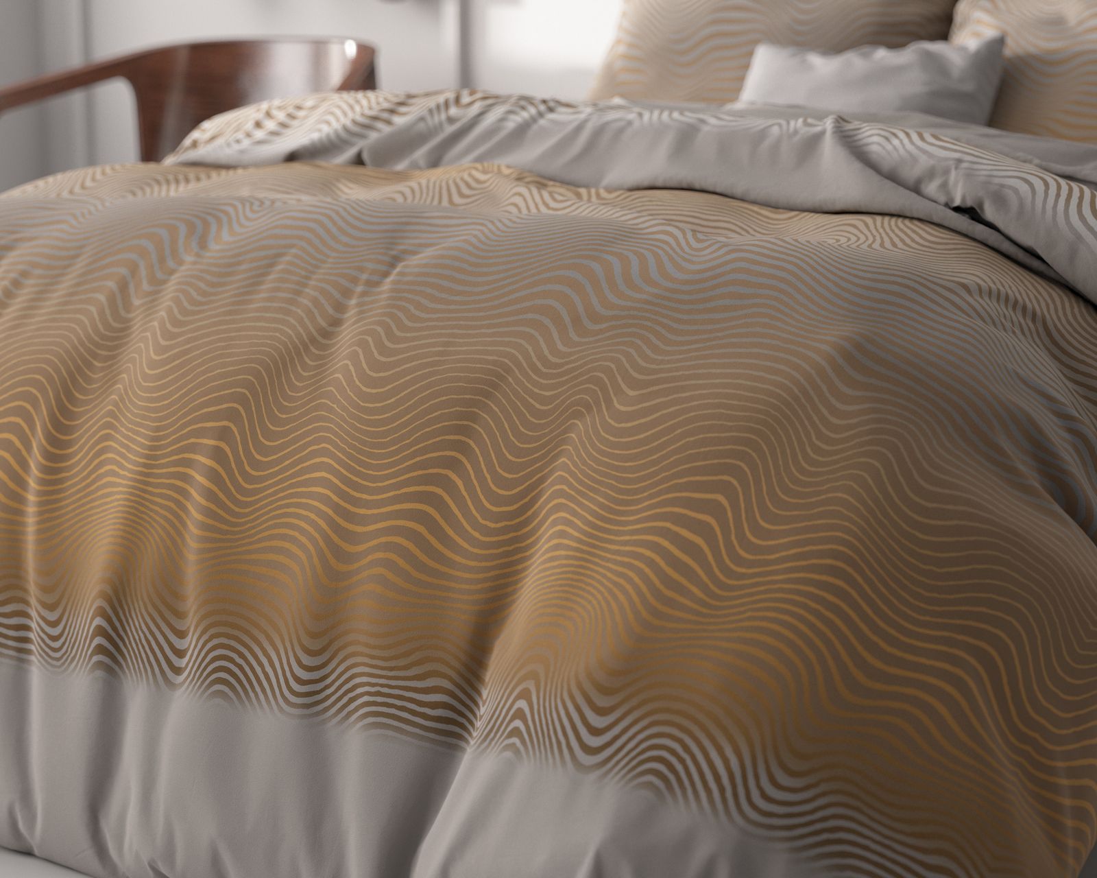 NordDream Classy Boyd pussilakanasetti 240x220 oranssi