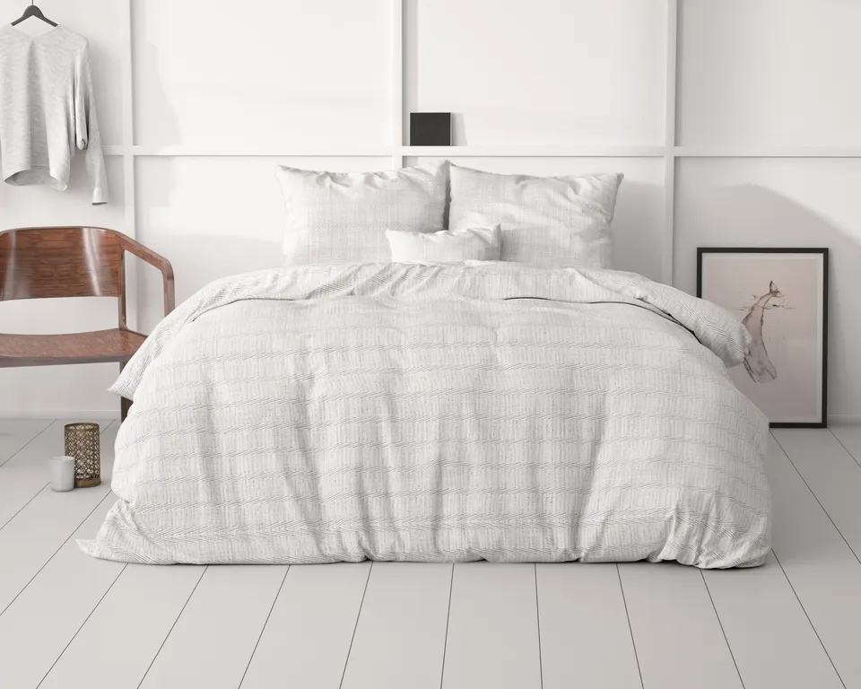NordSleeps Classy Menno pussilakana 240x220 valkoinen mikrokuitu