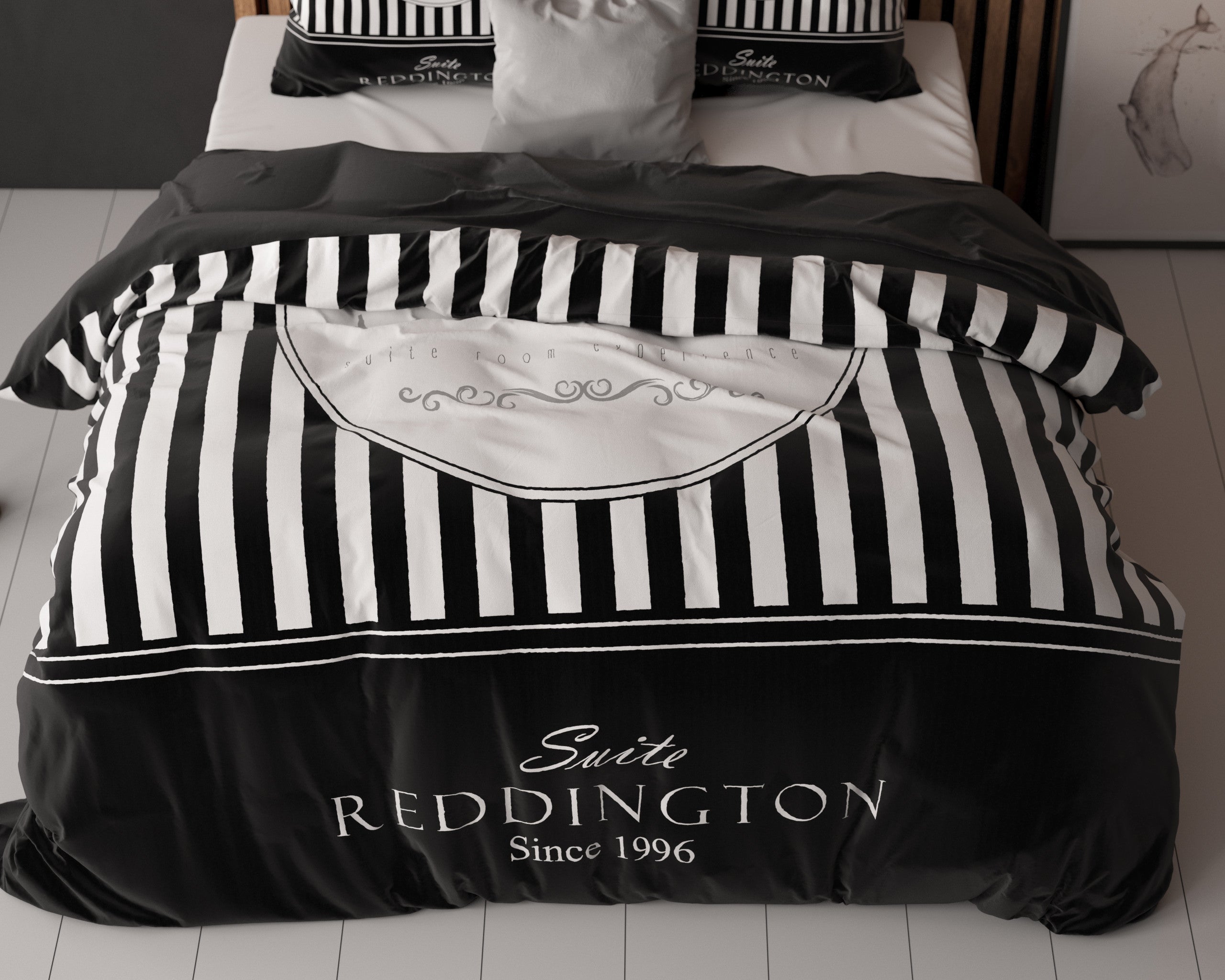 NordDream Essentials Reddington pussilakana musta 140x200 mikrokuitu