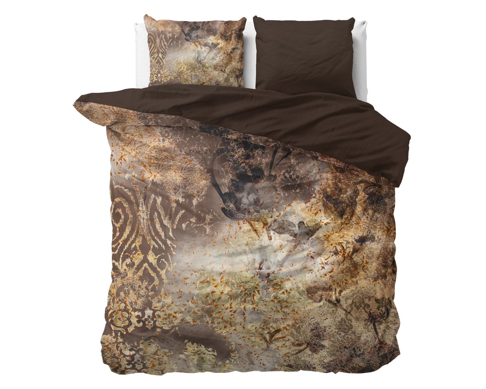 NordDream Wild Satijn Inferno Taupe pussilakana 140x200/220