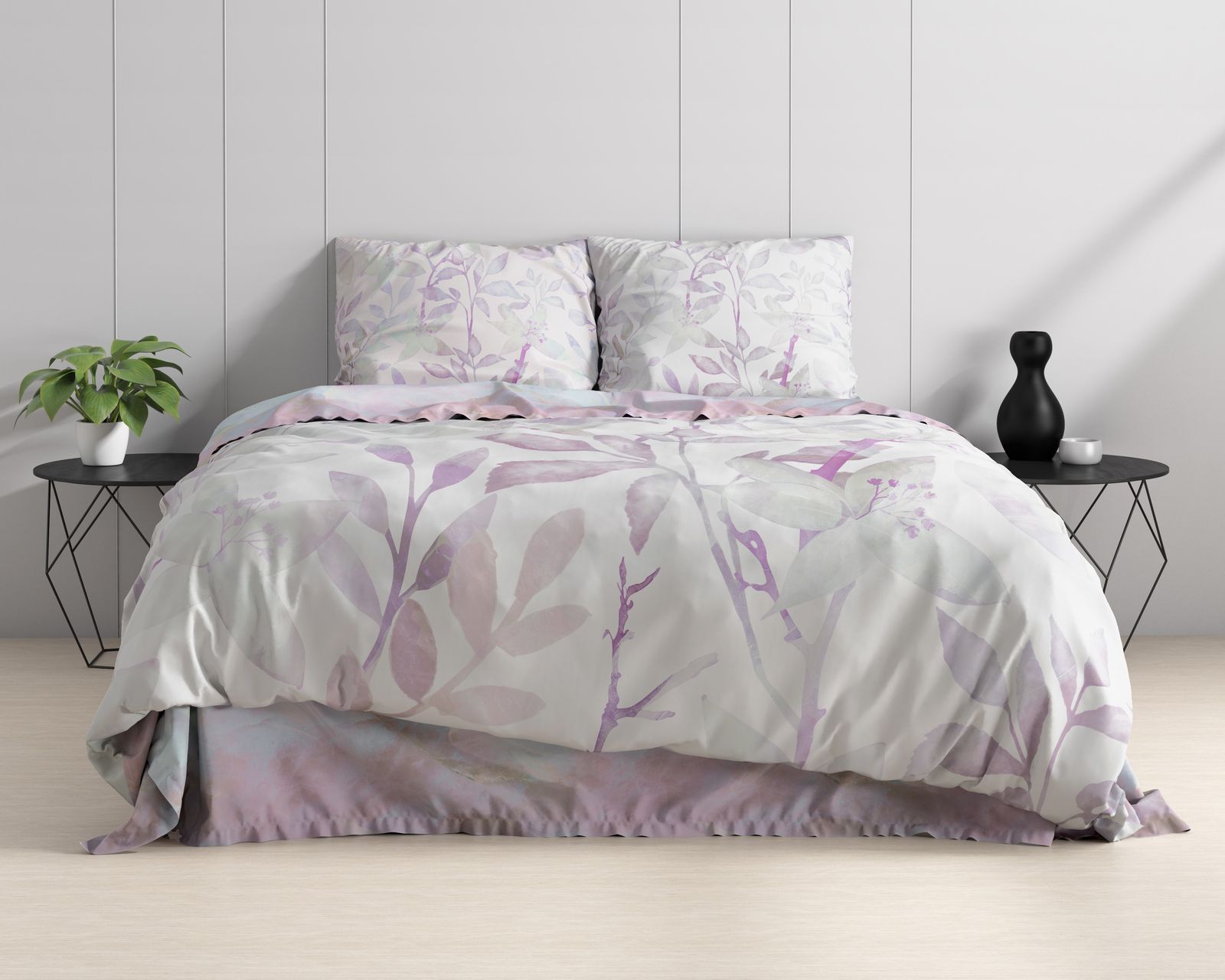 NordDream Nature Maily pussilakanasetti violetti 200x220 puuvilla