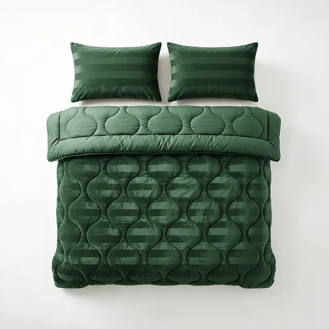 NordDream Lazy Hotel Velvet peitto tummanvihreä 200x200 sametti