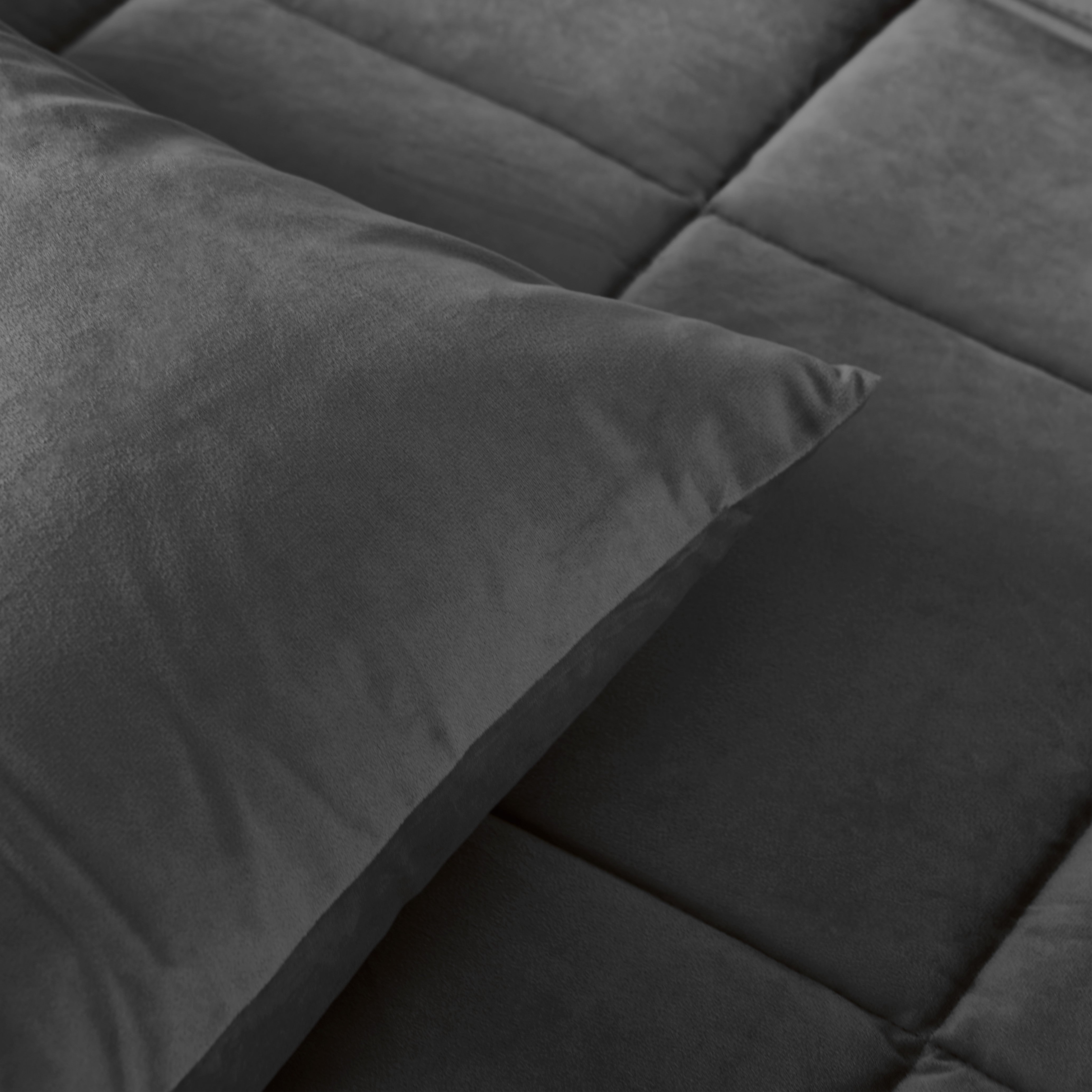 NordDream Lazy Velvet peitto ilman pussilakanaa 240x200 antrasiitti