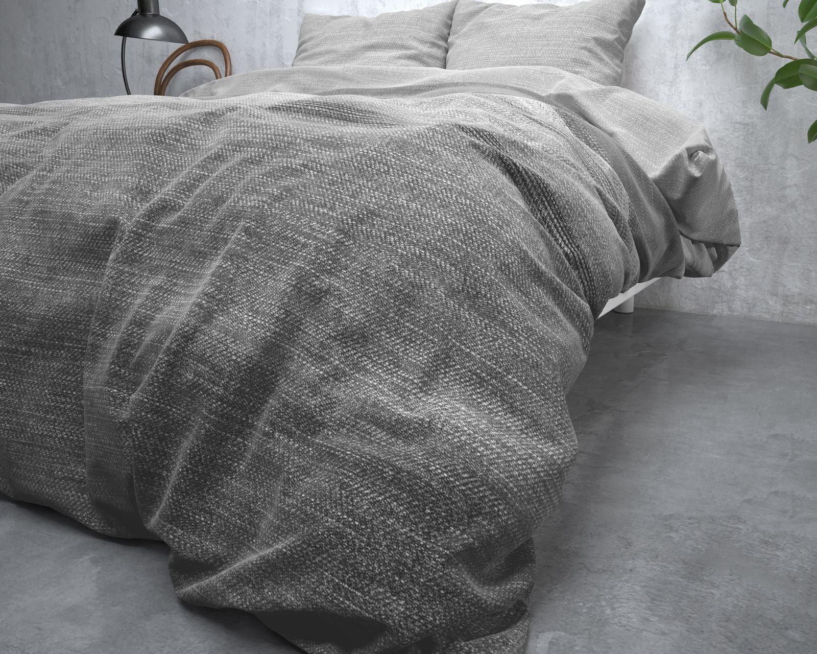 NordDream Flanel Stone Stripe flanellipussilakana harmaa