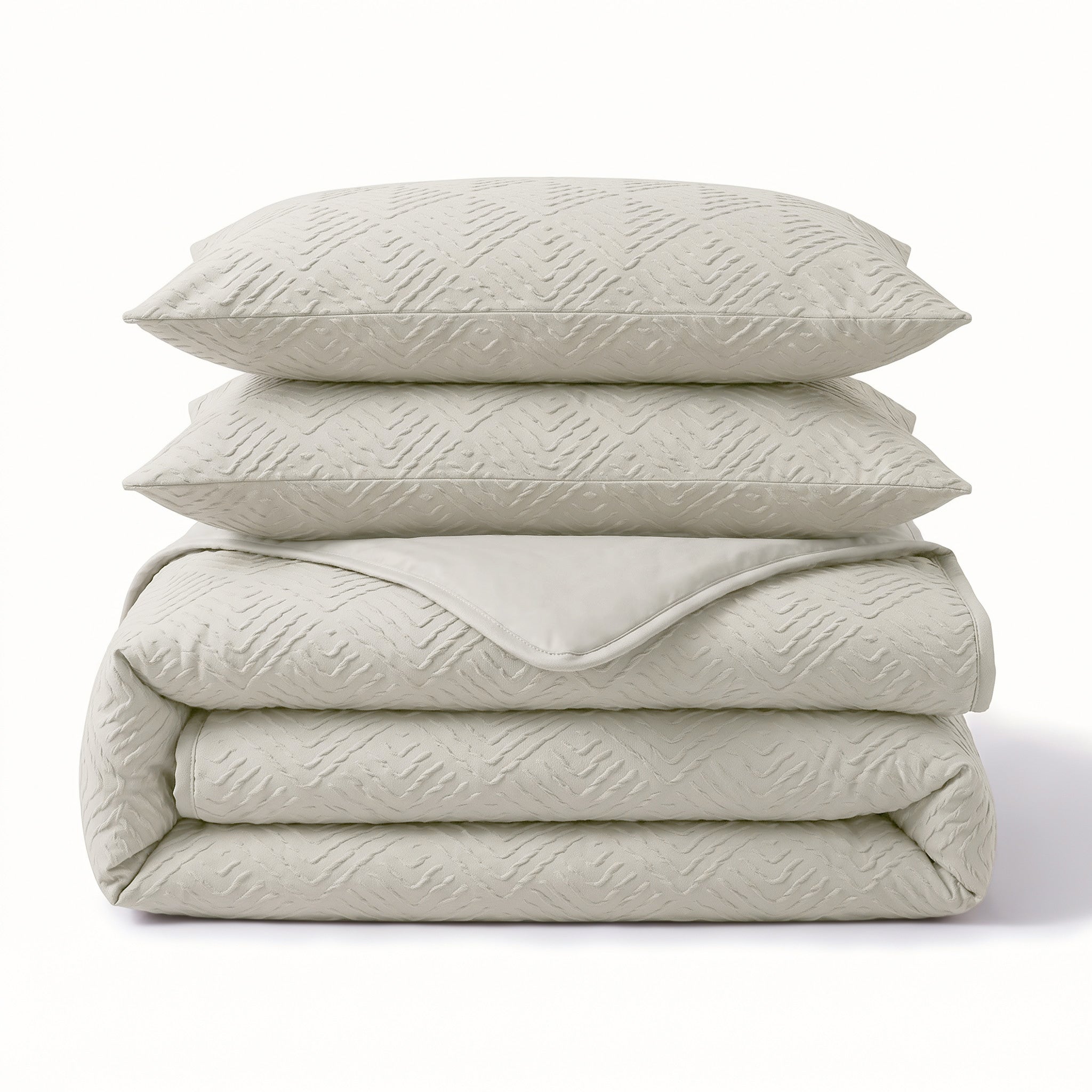 NordDream Embossed pussilakana 140x200 Modern Geo cream