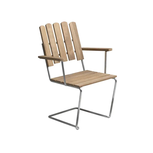 Westanqvarn A2 nojatuoli tiikki 62x87x57 cm ulkokäyttöön