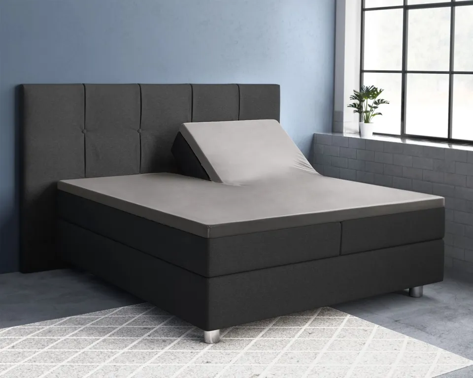 NordDream Satijn splittopper aluslakana harmaa 180x220