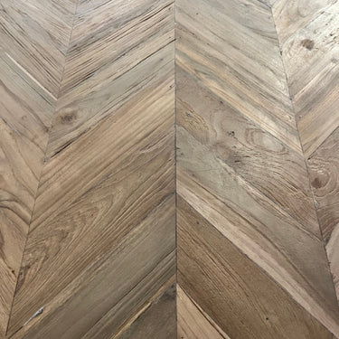 Sasus Fishbone sohvapöytälevy tiikki 80x120 kalanruoto