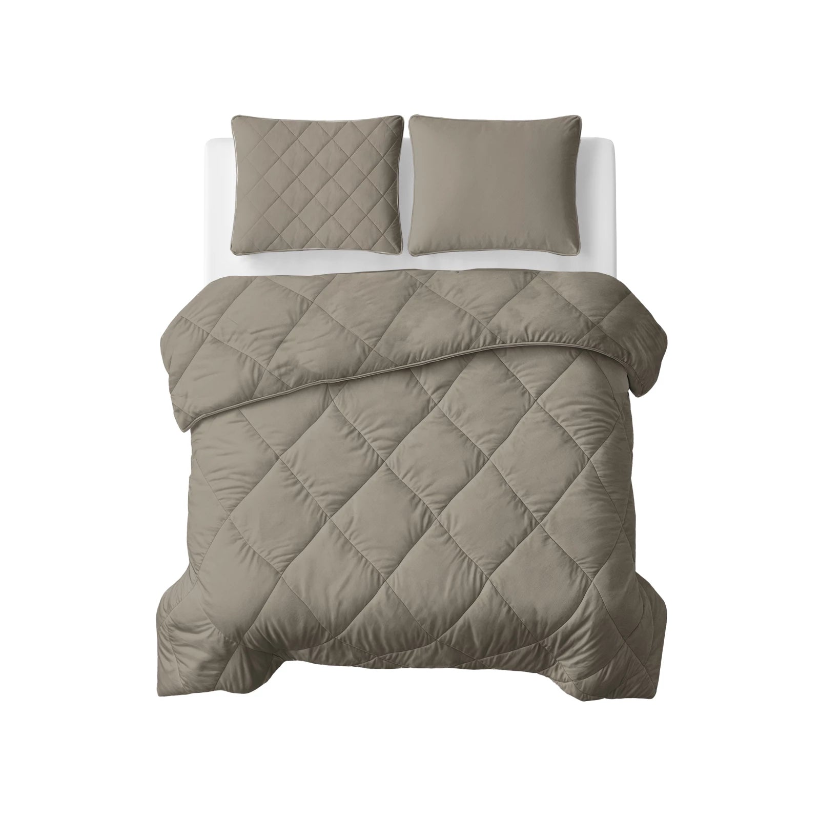 NordDream United peitto ilman pussilakanaa 240x200 taupe liinoilla