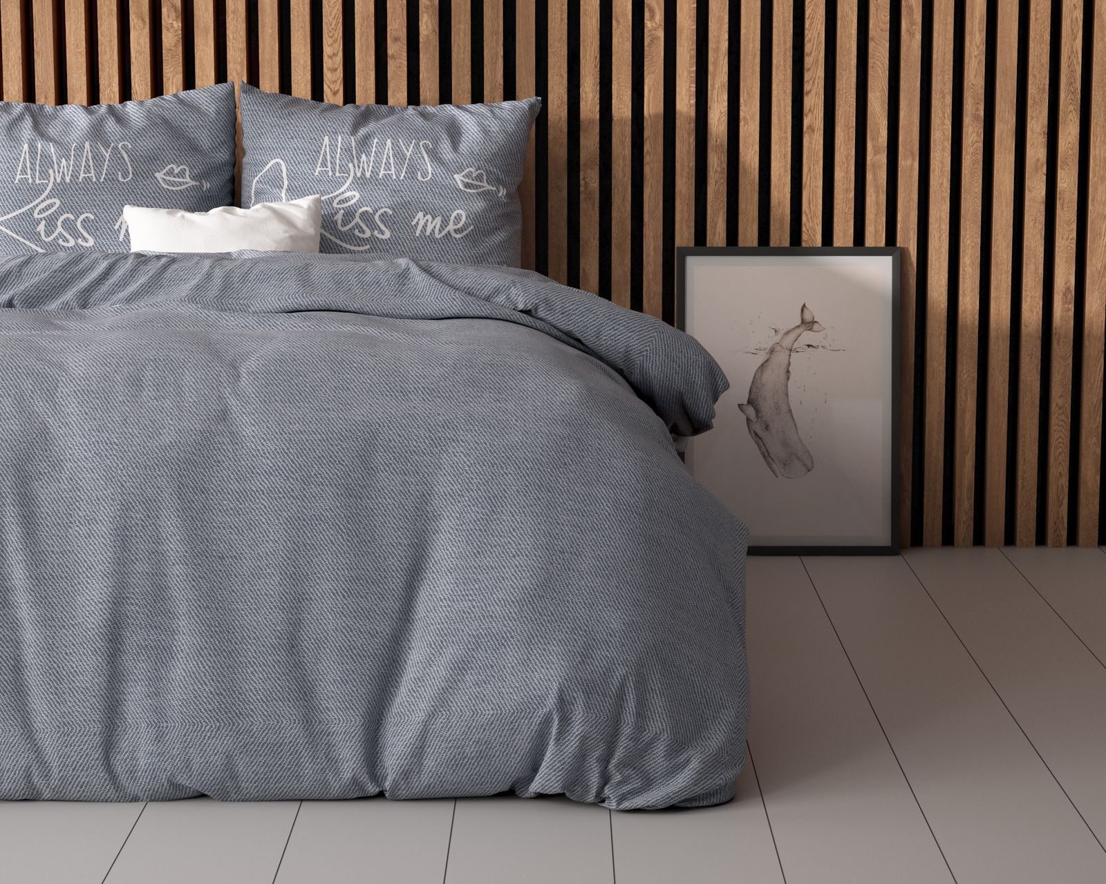 NordDream Essentials Kiss Me pussilakana 140x200/220 sininen