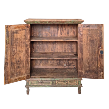 Sasus Vintage kaappi tiikki 95x47x117 cm ruskea-vihreä