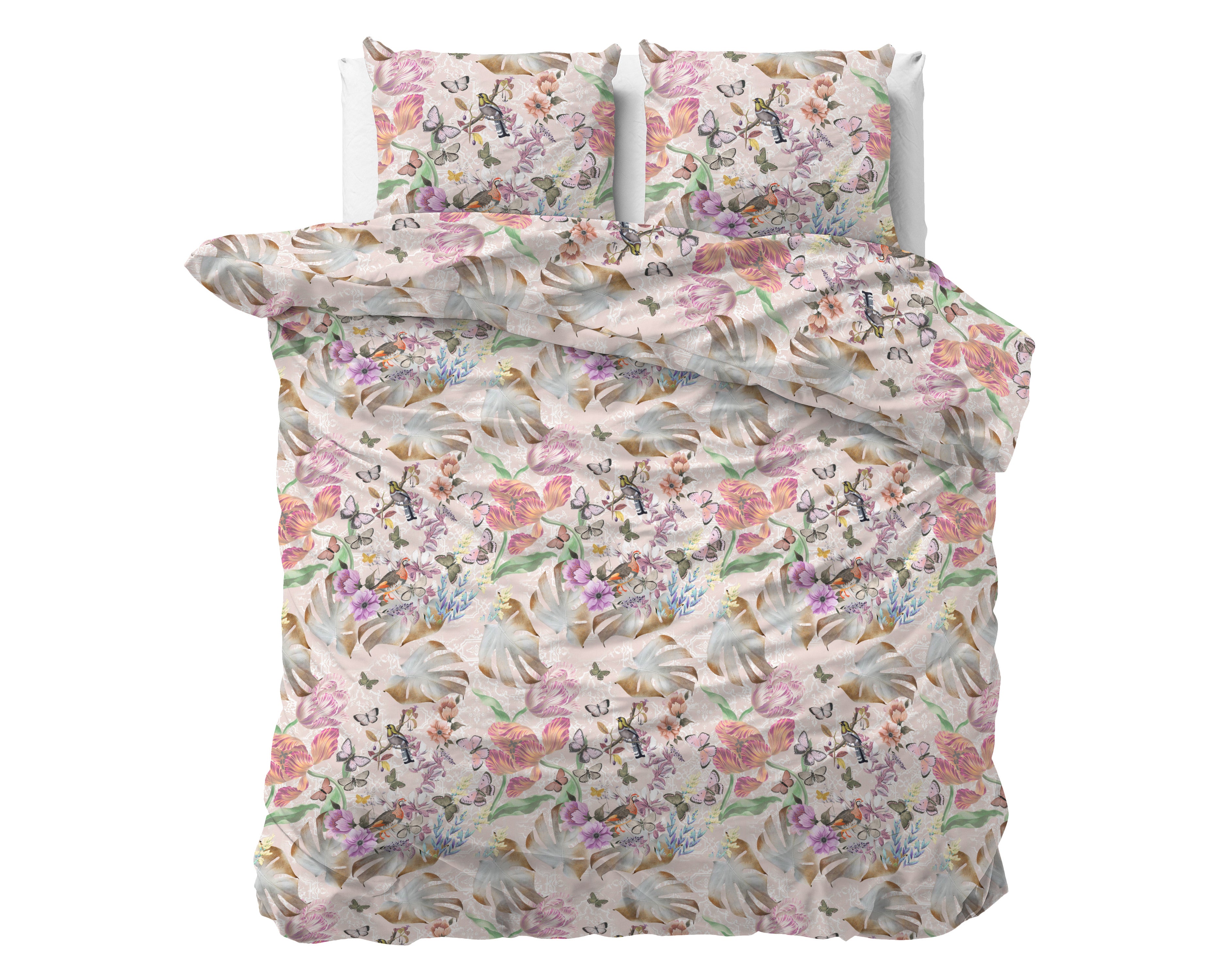 NordDream Elegance Sierra pussilakana roosa 200x200/220 cm silitysvapaa