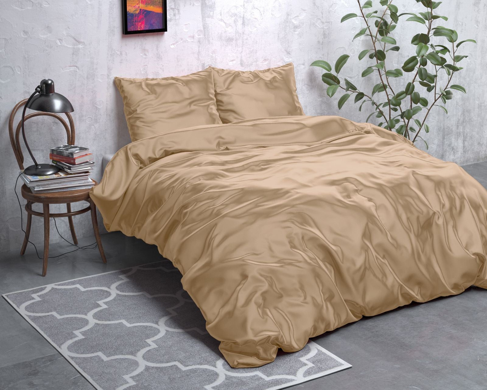NordSleeps Beauty Skin Care pussilakana 240x220 taupe satiini