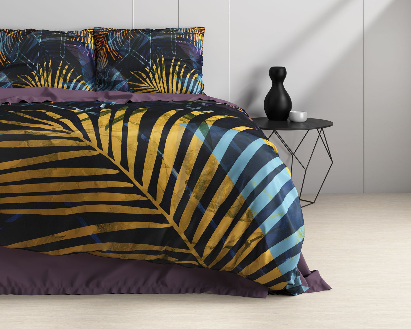 NordDream Wild Satijn Marina Navy pussilakana 140x200 satiini