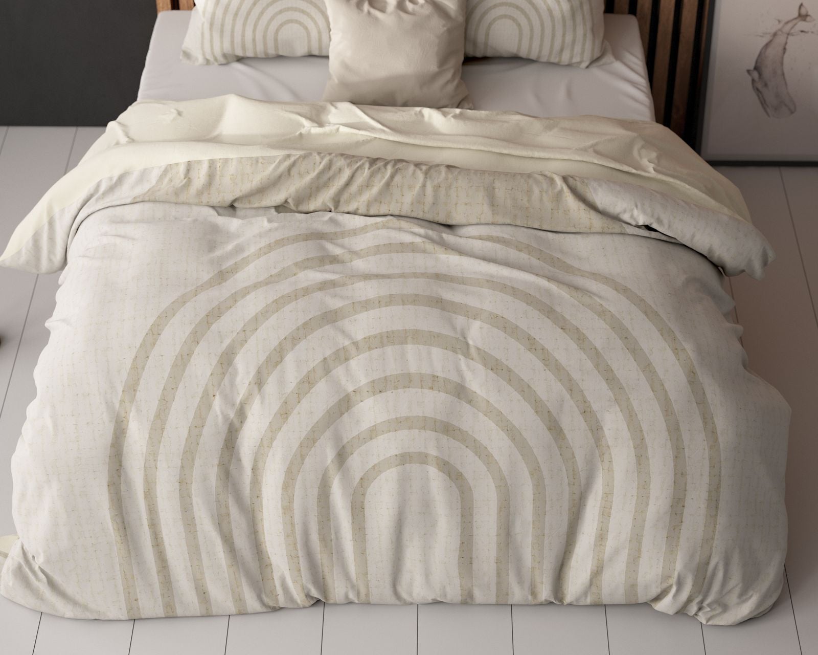 NordDream Essentials Lobna Beige pussilakana 200x220 mikrokuitu