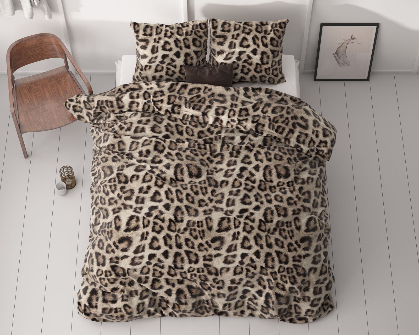 NordDream Classy Deep Panther pussilakana 140x200 ruskea mikrokuitu