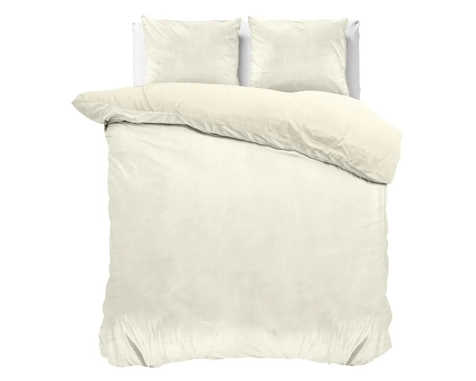 NordDream Velvet Uni pussilakanasetti kerma 200x220 cm